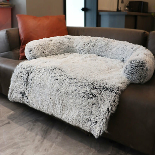 Winter Large Dog Sofa Bed with Zipper Dogs Bed Removable Cover Plush K