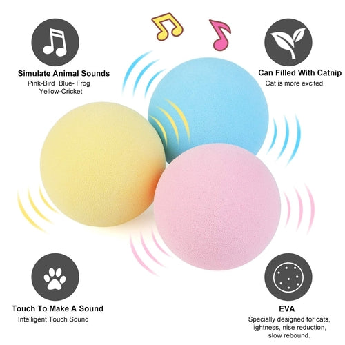 Smart Cat Toys Interactive Ball Catnip Cat Training Toy Pet Playing Ba