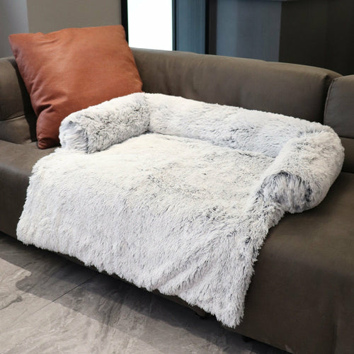 Winter Large Dog Sofa Bed with Zipper Dogs Bed Removable Cover Plush K