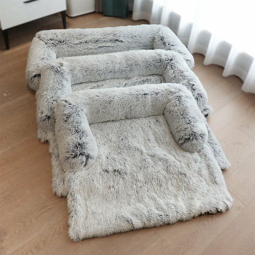 Winter Large Dog Sofa Bed with Zipper Dogs Bed Removable Cover Plush K