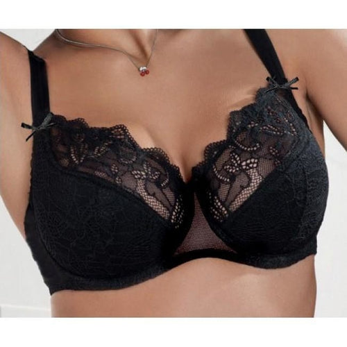 Semi Sheer Lace Half Padded Bra Sermija Honey