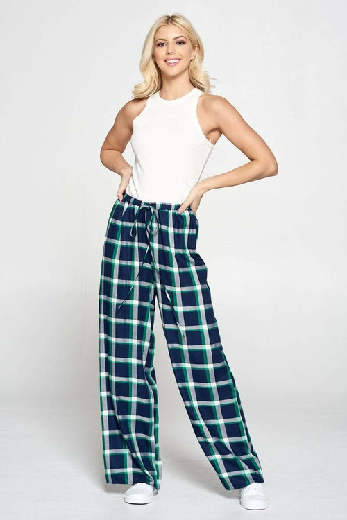 Plaid Print Pajama Pants