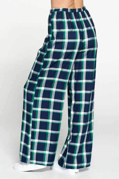 Plaid Print Pajama Pants