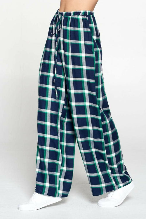 Plaid Print Pajama Pants