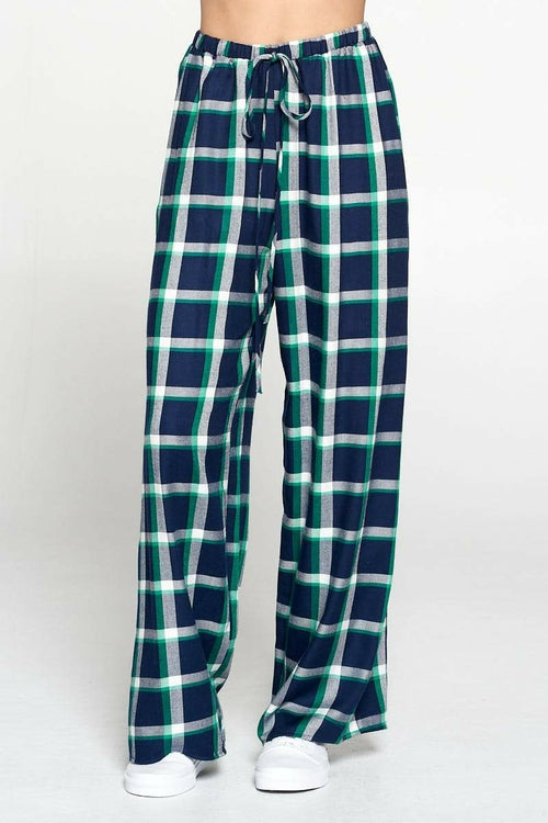 Plaid Print Pajama Pants