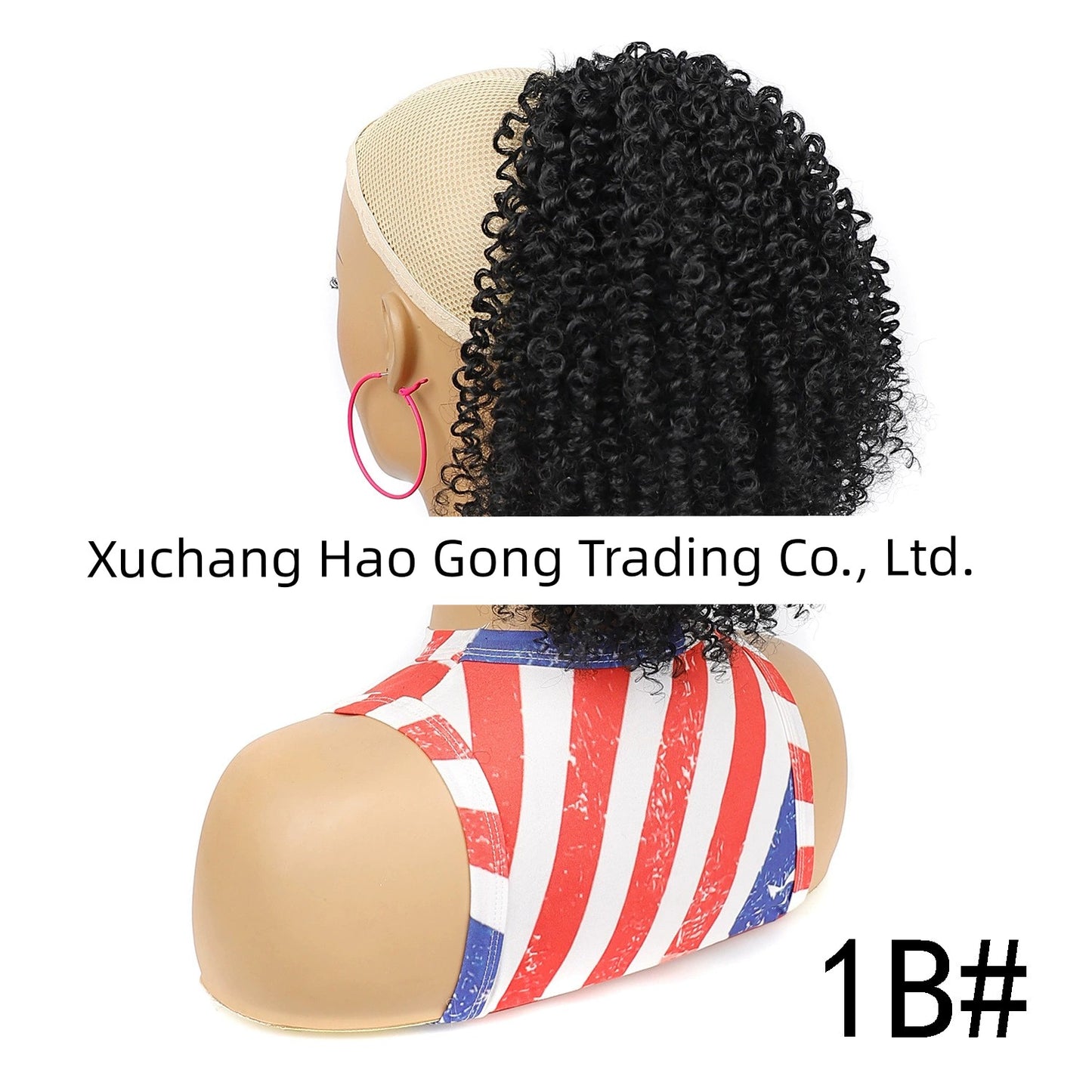 Chemical Fiber Wig Female Short Curly Hair Bud Ponytail Fashion Hair Bag Ponytail Kinky Curly Ponytail