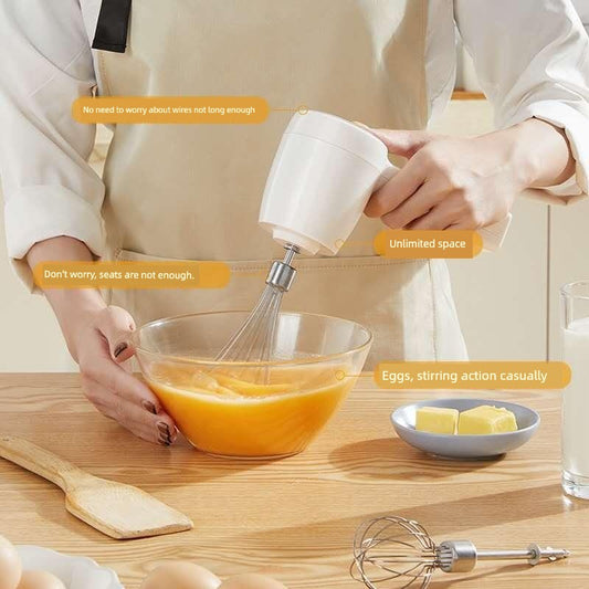 Weibili Cross-Border Wireless Egg Beater Rechargeable Electric Beat up the Cream Baking at Home 304 Stainless Steel L