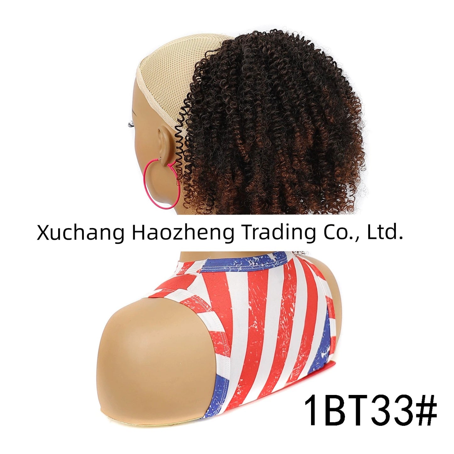 Chemical Fiber Wig Female Short Curly Hair Bud Ponytail Fashion Hair Bag Ponytail Kinky Curly Ponytail