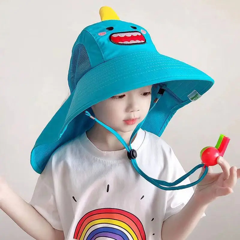 Children Sun Hat Summer Kids Outdoor Neck Ear Cover Anti UV Protection Beach Caps Kids Boy Girl Travel Flap Cap for Children