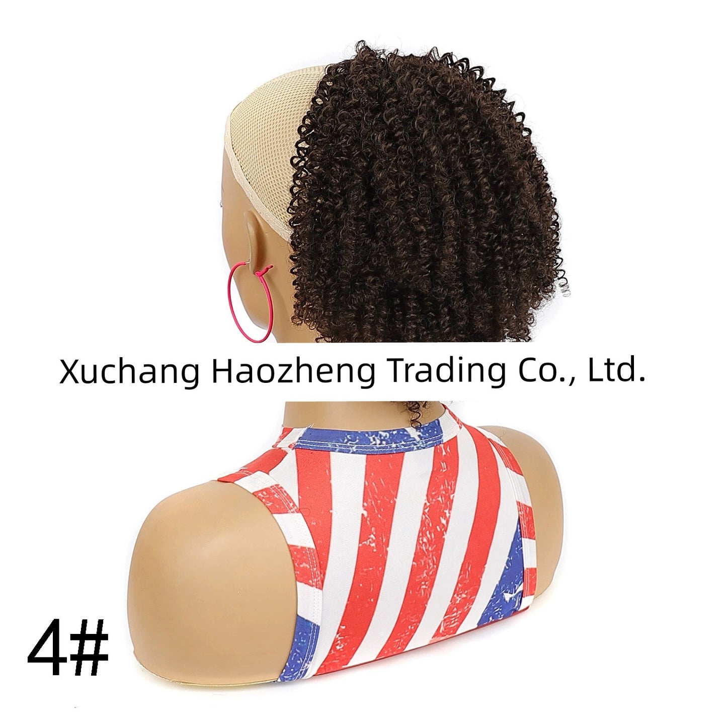 Chemical Fiber Wig Female Short Curly Hair Bud Ponytail Fashion Hair Bag Ponytail Kinky Curly Ponytail