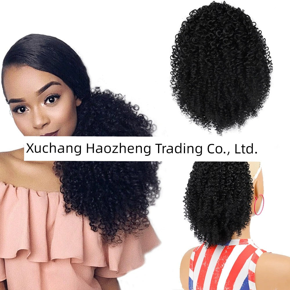 Chemical Fiber Wig Female Short Curly Hair Bud Ponytail Fashion Hair Bag Ponytail Kinky Curly Ponytail