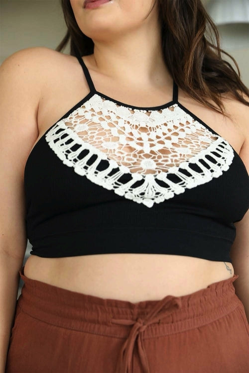 Crochet Lace Bralette Plus