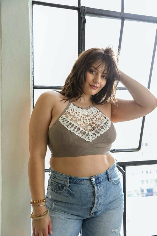 Crochet Lace Bralette Plus