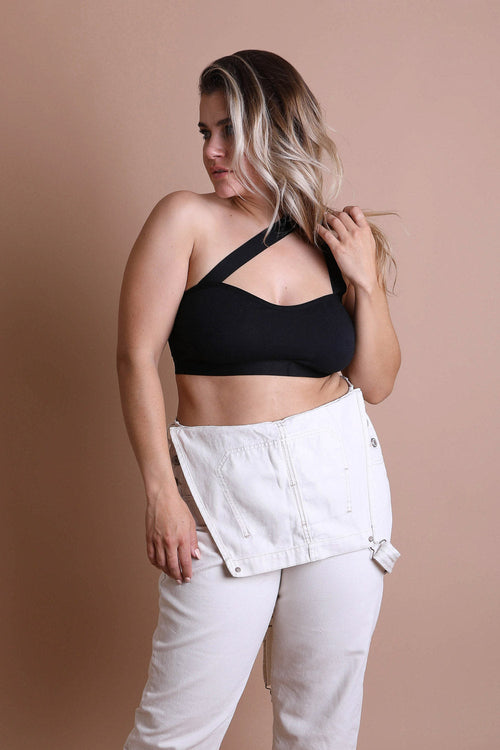 Cross Front Bralette Plus Size