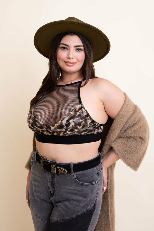 Curvy Adanna Leopard Bralette